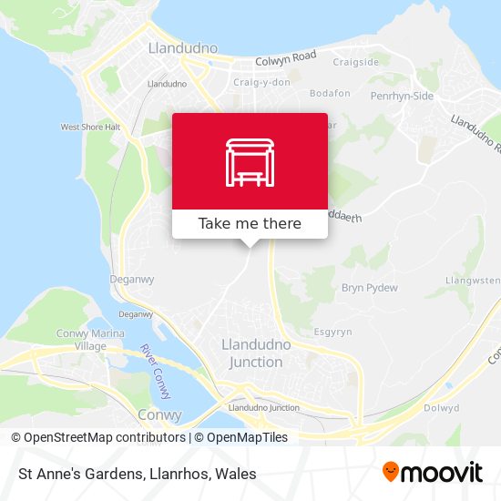 St Anne's Gardens, Llanrhos map