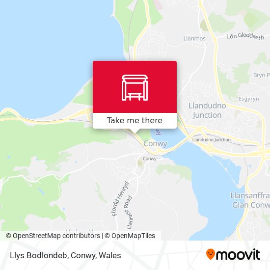 Llys Bodlondeb, Conwy map