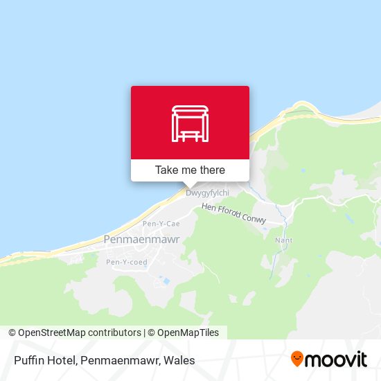 Puffin Hotel, Penmaenmawr map