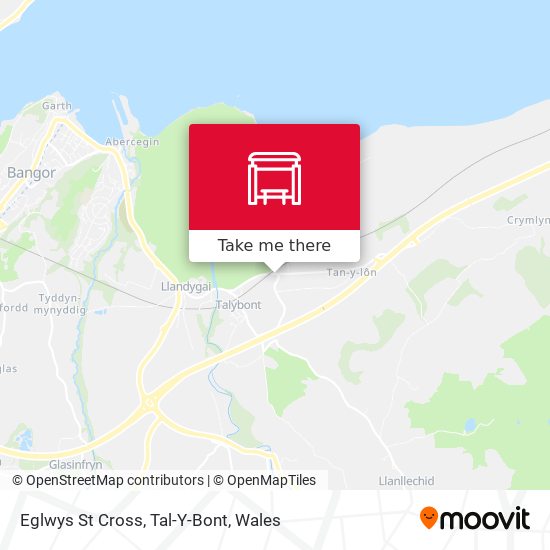 Eglwys St Cross, Tal-Y-Bont map