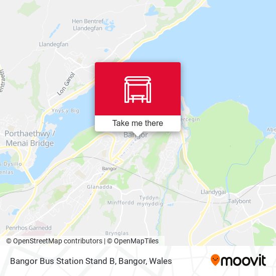 Bangor Bus Station Stand B, Bangor map