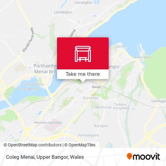 Coleg Menai, Upper Bangor map