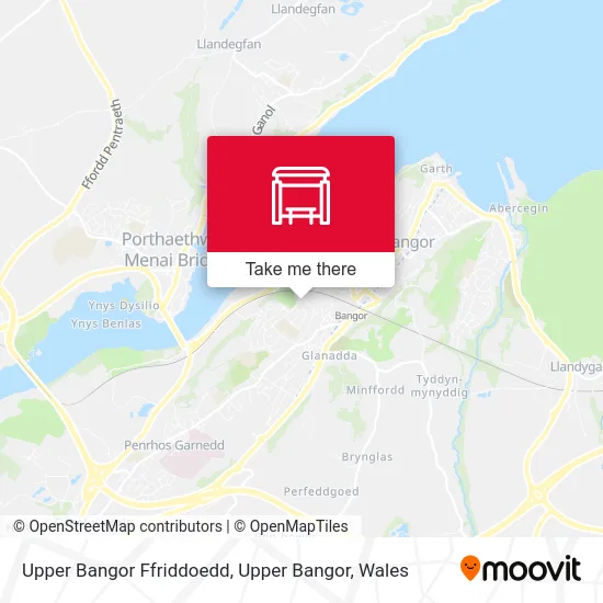 Upper Bangor Ffriddoedd, Upper Bangor map