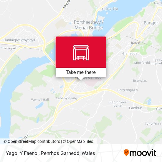 Ysgol Y Faenol, Bangor map