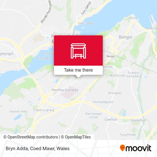 Bryn Adda, Coed Mawr map