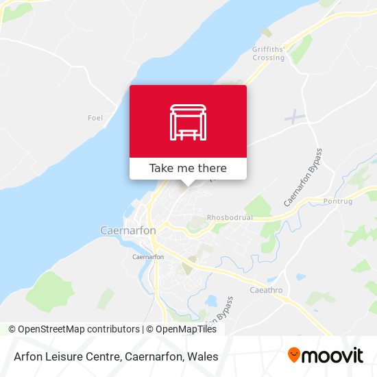Arfon Leisure Centre, Caernarfon map