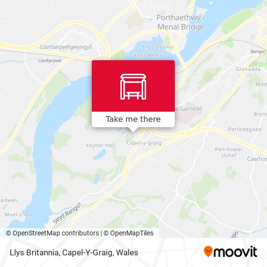 Llys Britannia, Capel-Y-Graig map