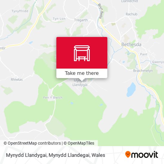 Mynydd Llandygai, Mynydd Llandegai map
