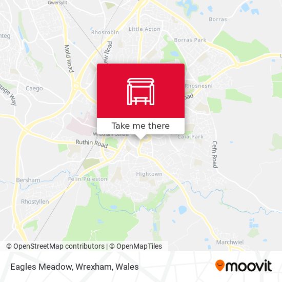 Eagles Meadow, Wrexham map