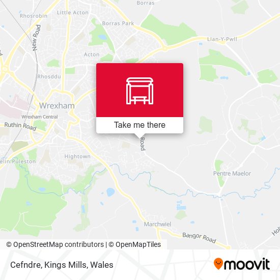 Cefndre, Kings Mills map