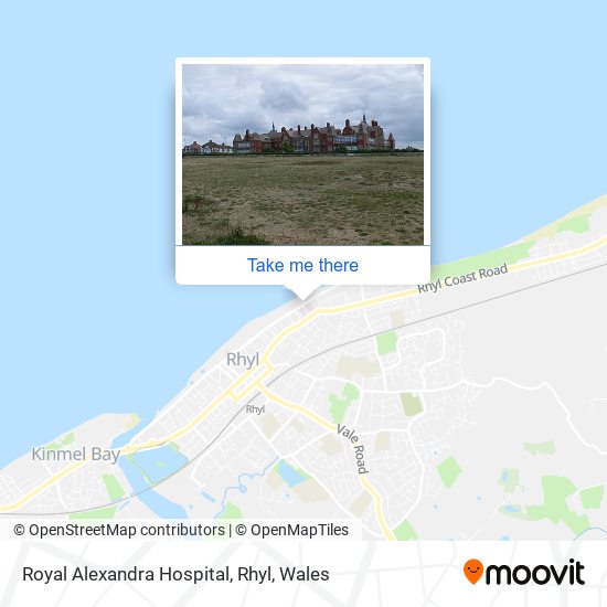 Royal Alexandra Hospital, Rhyl map