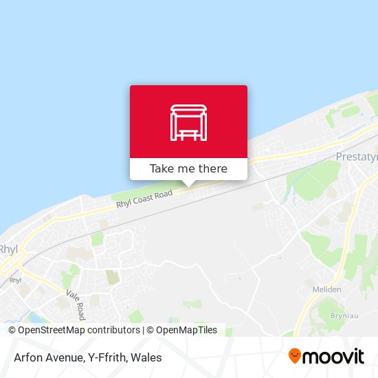 Arfon Avenue, Y-Ffrith map
