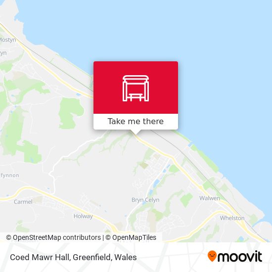 Coed Mawr Hall, Greenfield map