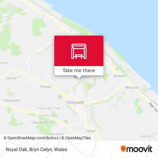 Royal Oak, Bryn Celyn map