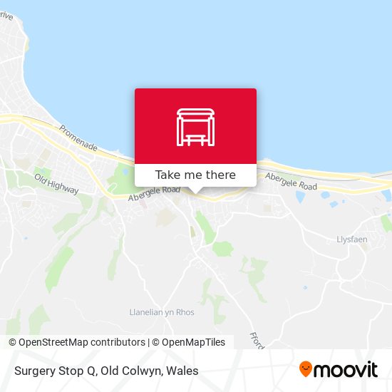 Surgery Stop Q, Old Colwyn map