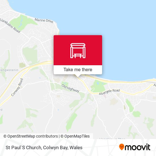 St Paul`S Church, Colwyn Bay map