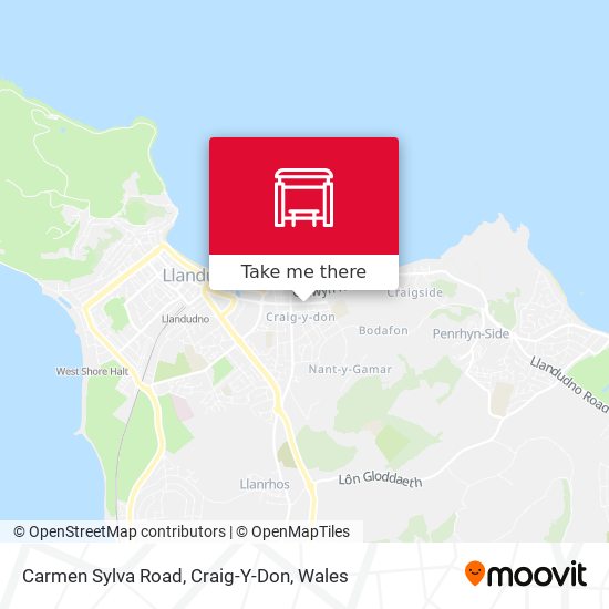 Carmen Sylva Road, Craig-Y-Don map