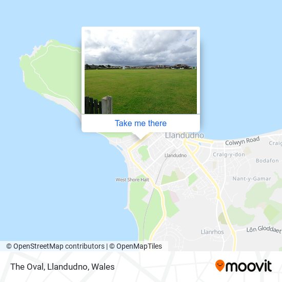 The Oval, Llandudno map