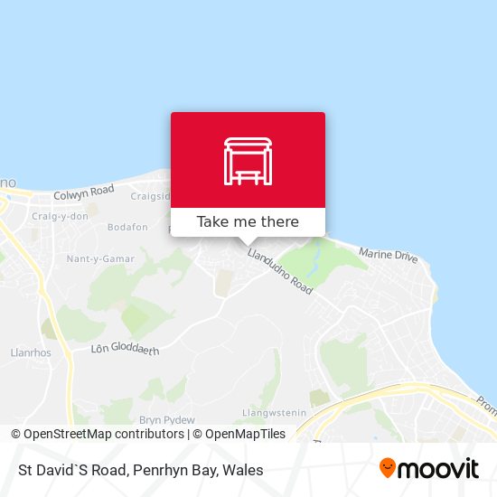 St David`S Road, Penrhyn Bay map