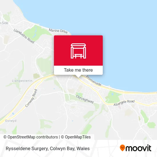 Rysseldene Surgery, Colwyn Bay map
