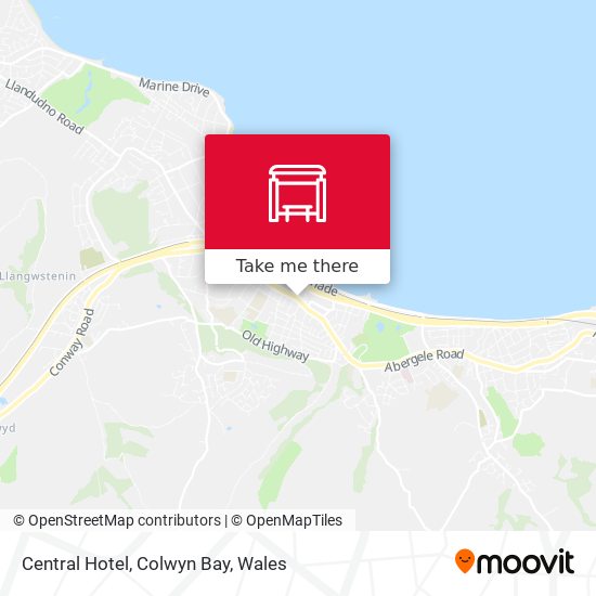 Central Hotel, Colwyn Bay map