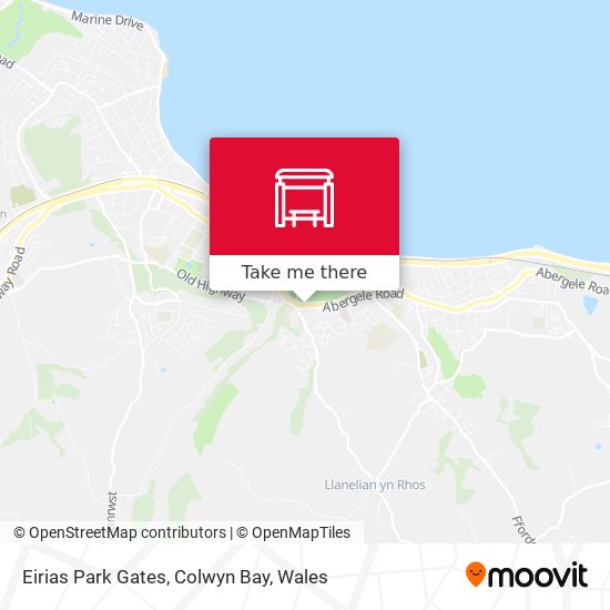 Eirias Park Gates, Colwyn Bay map