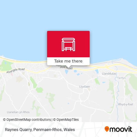 Raynes Quarry, Penmaen-Rhos map