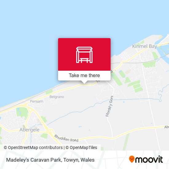 Madeley's Caravan Park, Towyn map