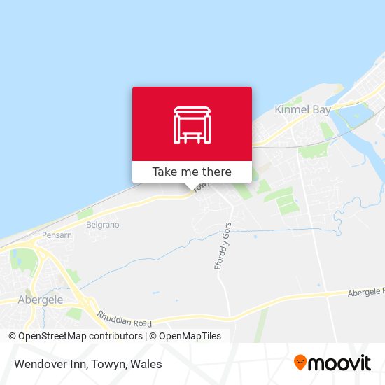 Wendover Inn, Towyn map