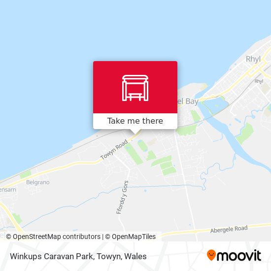 Winkups Caravan Park, Towyn map