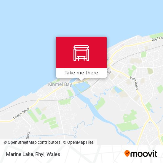 Marine Lake, Rhyl map