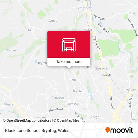 Black Lane School, Brynteg map