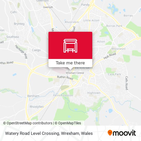 Watery Road Level Crossing, Wrexham map