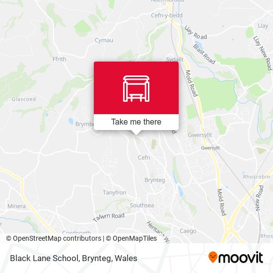Black Lane School, Brynteg map