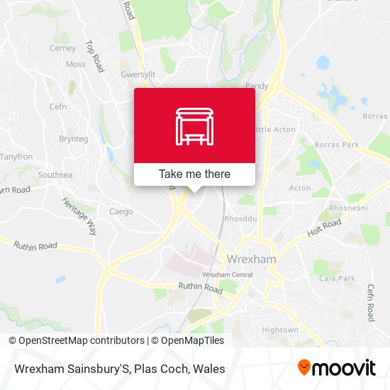 Wrexham Sainsbury'S, Plas Coch map