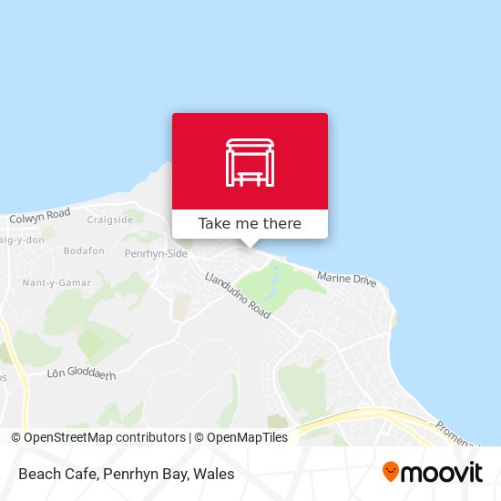 Beach Cafe, Penrhyn Bay map