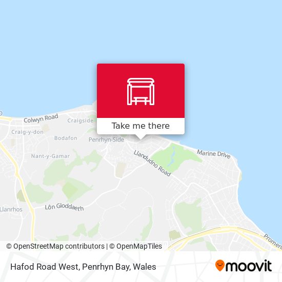 Hafod Road West, Penrhyn Bay map