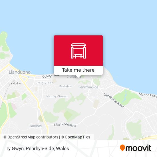 Ty Gwyn, Penrhyn-Side map