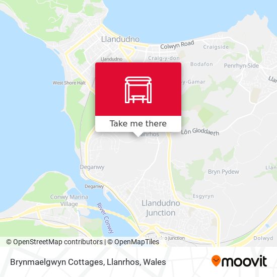 Brynmaelgwyn Cottages, Llanrhos map