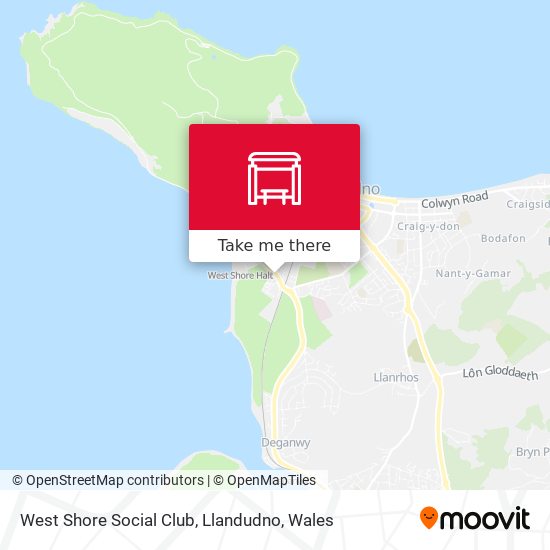 West Shore Social Club, Llandudno map