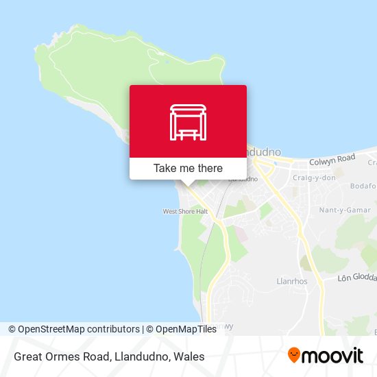 Great Ormes Road, Llandudno map