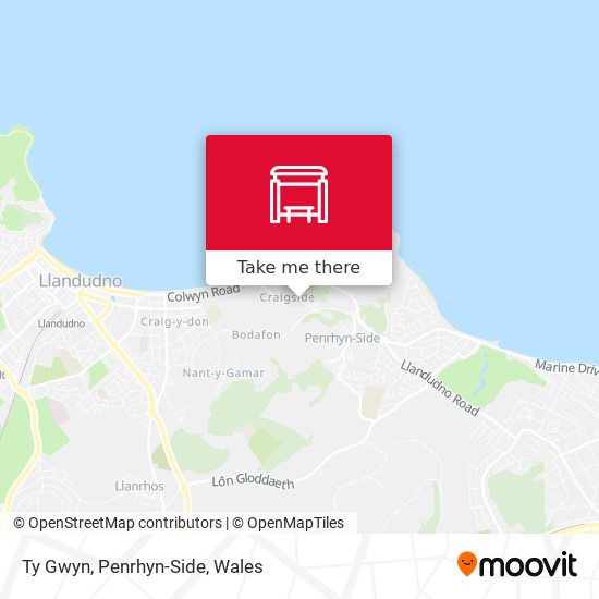 Ty Gwyn, Penrhyn-Side map