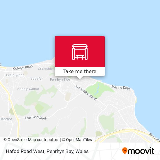 Hafod Road West, Penrhyn Bay map