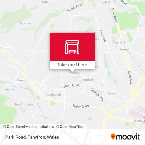 Park Road, Tanyfron map