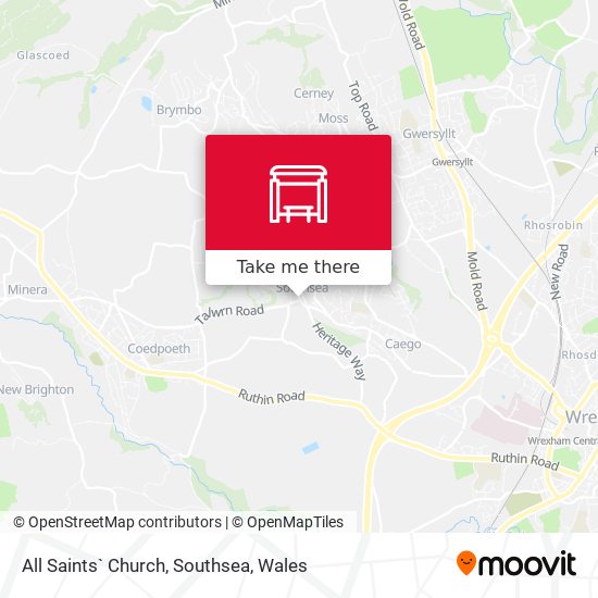 All Saints` Church, Southsea map