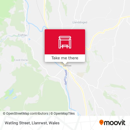 Watling Street, Llanrwst map