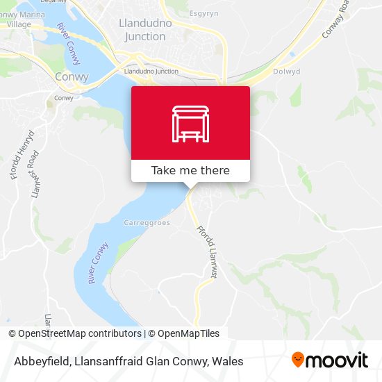 Abbeyfield, Llansanffraid Glan Conwy map