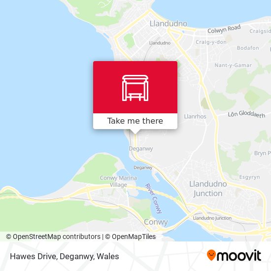 Hawes Drive, Deganwy map