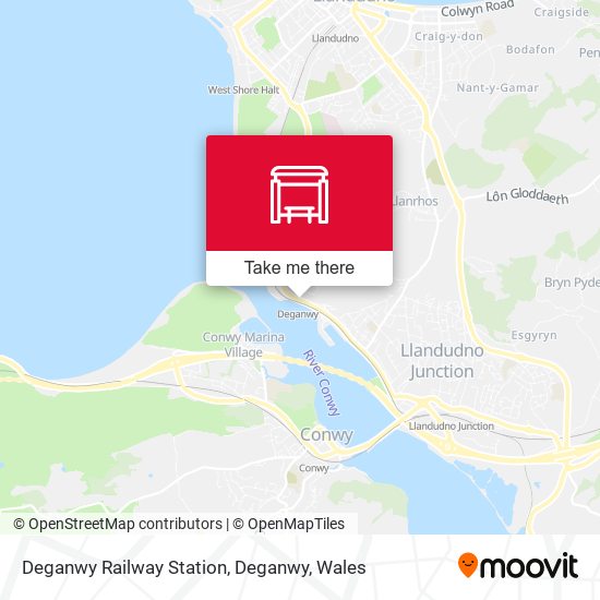 Deganwy Railway Station, Deganwy map