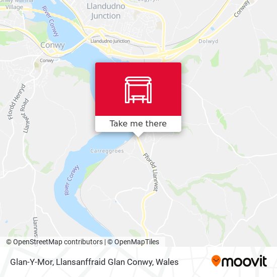 Glan-Y-Mor, Llansanffraid Glan Conwy map